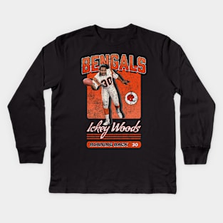 Ickey Woods WHO DEY Kids Long Sleeve T-Shirt